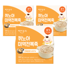 Baby Bonjuk 常溫後期副食品 藜麥海帶鮑魚粥, 180g, 3個