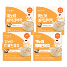 Baby Bonjuk 常溫後期副食品 藜麥海帶鮑魚粥, 180g, 4個