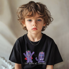 O.H.P ONE HUNDRED PERCENT 兒童Purple Cats柔軟短袖T恤