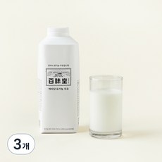 백미당 유기농 우유, 750ml, 3개
