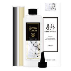 더허브샵 특대용량 디퓨저 리필오일, 다우니코튼, 1L, 1개