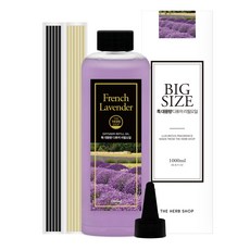 더허브샵 특대용량 디퓨저 리필오일, 프렌치라벤더, 1L, 1개