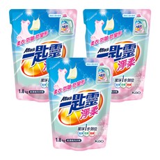 Attack 一匙靈 台灣公司貨 淨柔超濃縮洗衣精 補充包, 1.8kg, 3包