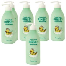 Funny Pia 幼兒用Happy Duck潤髮乳 草莓香, 6個, 500ml