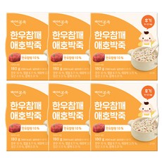 嬰兒骨頭粥常溫嬰兒食品評論韓國牛肉芝麻南瓜粥, 180g, 6入