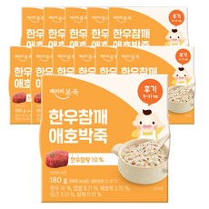 嬰兒骨頭粥常溫嬰兒食品評論韓國牛肉芝麻南瓜粥, 180g, 12入