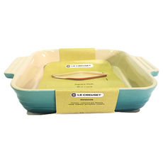 르크루제 정사각 디쉬, 캐리비안블루, 1개