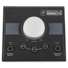 Mackie Big Knob Passive 監聽控制器，專業錄音室音量控制，音源切換，堅固耐用, 黑色