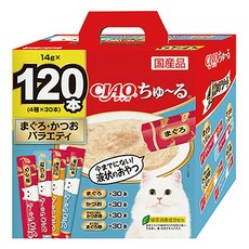 챠오츄르 고양이 버라이어티 짜먹는 간식 120p, 혼합맛(참치/가다랑어), 1.68kg, 1개 혼합맛(참치/가다랑어), 1.68kg, 1개