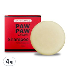 내추라메이크 포포크림 샴푸바, 4개, 105g