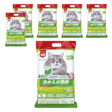 ECO Clean 綠茶 7L 6袋 天然豆腐砂 快速凝結 可沖馬桶