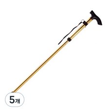 마샤투 미끄럼방지 접이식 5단 등산지팡이, 골드, 5개