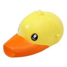 JAR嚴選 兒童水龍頭延伸器 集中水流 防濺灑 安全材質 易安裝, 小鴨 黃 + 橘色, 1個