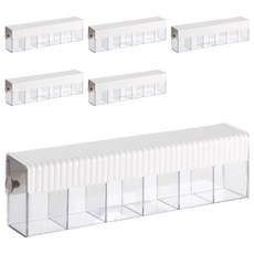 FaSoLa 多用途壁掛內褲/襪子抽拉式收納盒, 6個, 白色