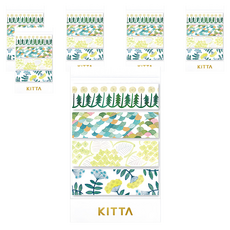 KING JIM HITOTOKI KITTA 隨身攜帶和紙膠帶 花8 近藤百恵設計款，15x50mm, 近藤百恵設計款 花8, 6個
