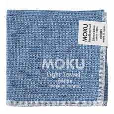 kontex MOKU超速乾輕薄吸水小方巾 28cm x 28cm 100%純棉 日本製, 湖水藍, 1條