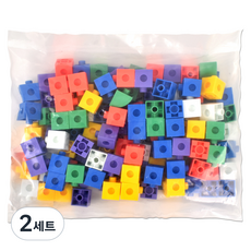 오즈토이 큐브 블록 놀이 110P, 혼합색상, 2세트