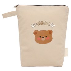 Semams 雙面防水圓形直立式尿布包, 小熊 棕色