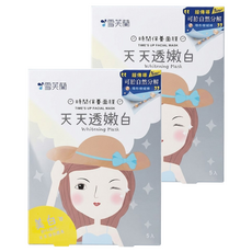 雪芙蘭 時間面膜 天天透嫩白, 5片, 2盒