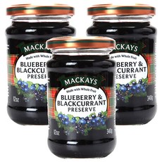MACKAYS 梅凱 藍莓黑醋栗果醬, 340g, 3罐