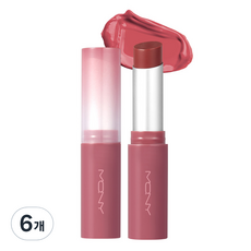 맥퀸뉴욕 글로우 멜팅 립스틱, 01 로지베이그, 3.5g, 6개