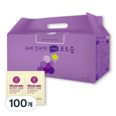 통째로 갈아만든 포도즙 일반파우치, 100개, 100ml