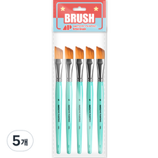 Awesome Painting 多用途設計筆刷 斜角刷 平刷 組合筆刷 ANGULAR 5入, 5號, 5個