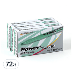 JAVAPEN Power Line 溫和螢光筆, 綠色, 72個