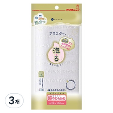 키쿠론 아와스타 샤워타올 울트라소프트, 화이트, 1개입, 3개