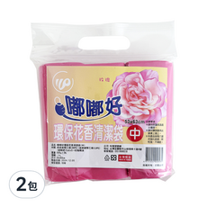 嘟嘟好 環保花香清潔袋 中 500g, 2包