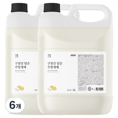 살림백서 구연산 담은 주방세제 레몬향, 6개, 4L