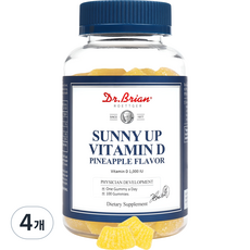 닥터브라이언 써니업 비타민D 파인애플 플레이버, 100정, 4개