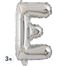 Pang Party字母字母氣球 E 40cm, 銀, 3個
