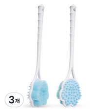 타미나요 로얄 프리미엄 바디브러쉬, 라이트블루 + 화이트핸들, 3개, 1개입