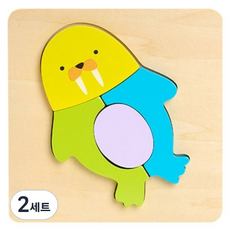 Kes.B 堅固大塊拼圖水獺套裝, 2套