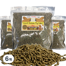 기닉스 기니피그 사료, 2kg, 6개