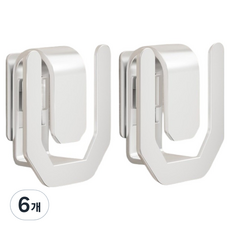 오로리팡 욕실화 후크 거치대, 화이트, 6개
