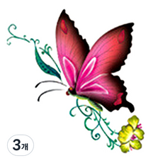 파티복닷컴 나비 웬디 타투 스티커, AC06, 3개