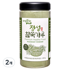 오가닉프렌즈 국내산 정성 참 쑥가루 분말 파우더, 2개, 200g