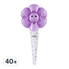 Maket Gamseong 雛菊氣球棒, 紫色, 40個