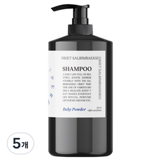 살림백서 오브제 퍼퓸 샴푸 베이비파우더향, 5개, 500ml