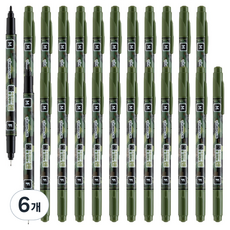 라인플러스 물로 지우는 수성 OHP 펜 M F, 흑색, 72개