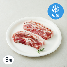 고급진 보리먹은 돼지로 만든 시즈닝 삼겹살 구이 (냉동), 3개, 300g