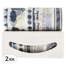 베네블 DIY 데코 다꾸 꾸미기 마스킹테이프 6종 + 케이스 세트, 레인, 2세트
