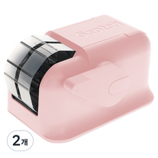 스카치 컴팩트 원터치 디스펜서, 피치핑크, 2개