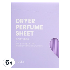 iLBiA 烘衣機香氛紙 纖維柔軟精 紫羅蘭麝香 正裝, 6個, 40入