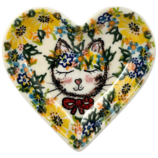 VENA 花冠俏貓系列 愛心造型小碟 11 x 11 x 3cm, 混和顏色, 1個