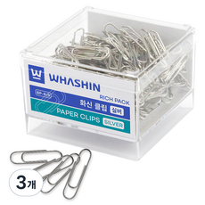 화신 클립 실버 대용량 팩, 3개, 280개입