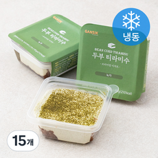 GANSIK 두부 티라미수 녹차 (냉동), 90g, 15개