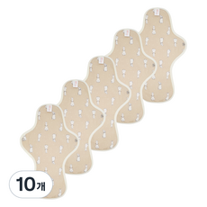 eechae 花朵一體成型棉質衛生棉 米色, 10個, 1入, 大型